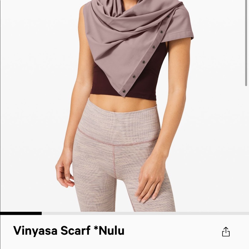 NWT Lululemon Vinyasa Scarf in heathered pink